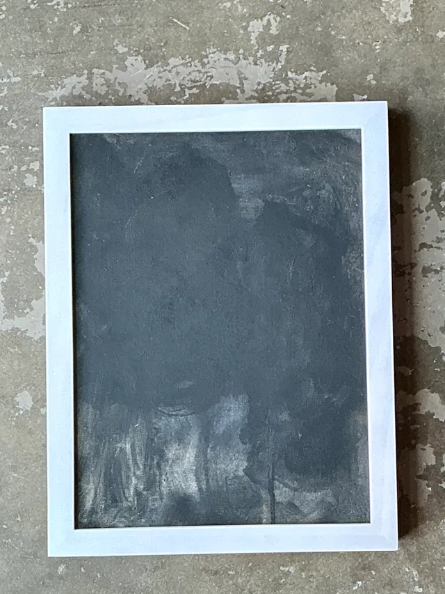 Vintage Black and White Abstract Expressionist Painting — additional photo 8