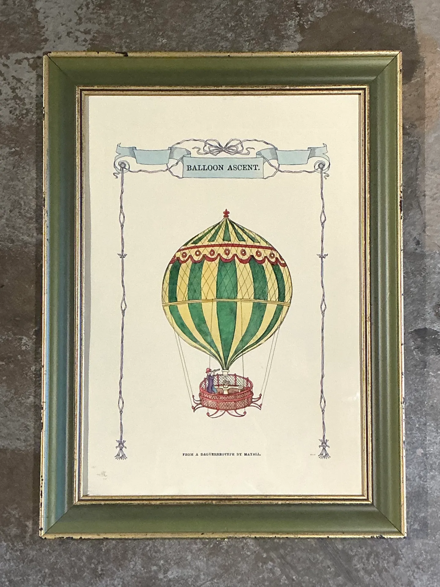 Vintage Framed Hot Air Balloon Print — additional photo 8