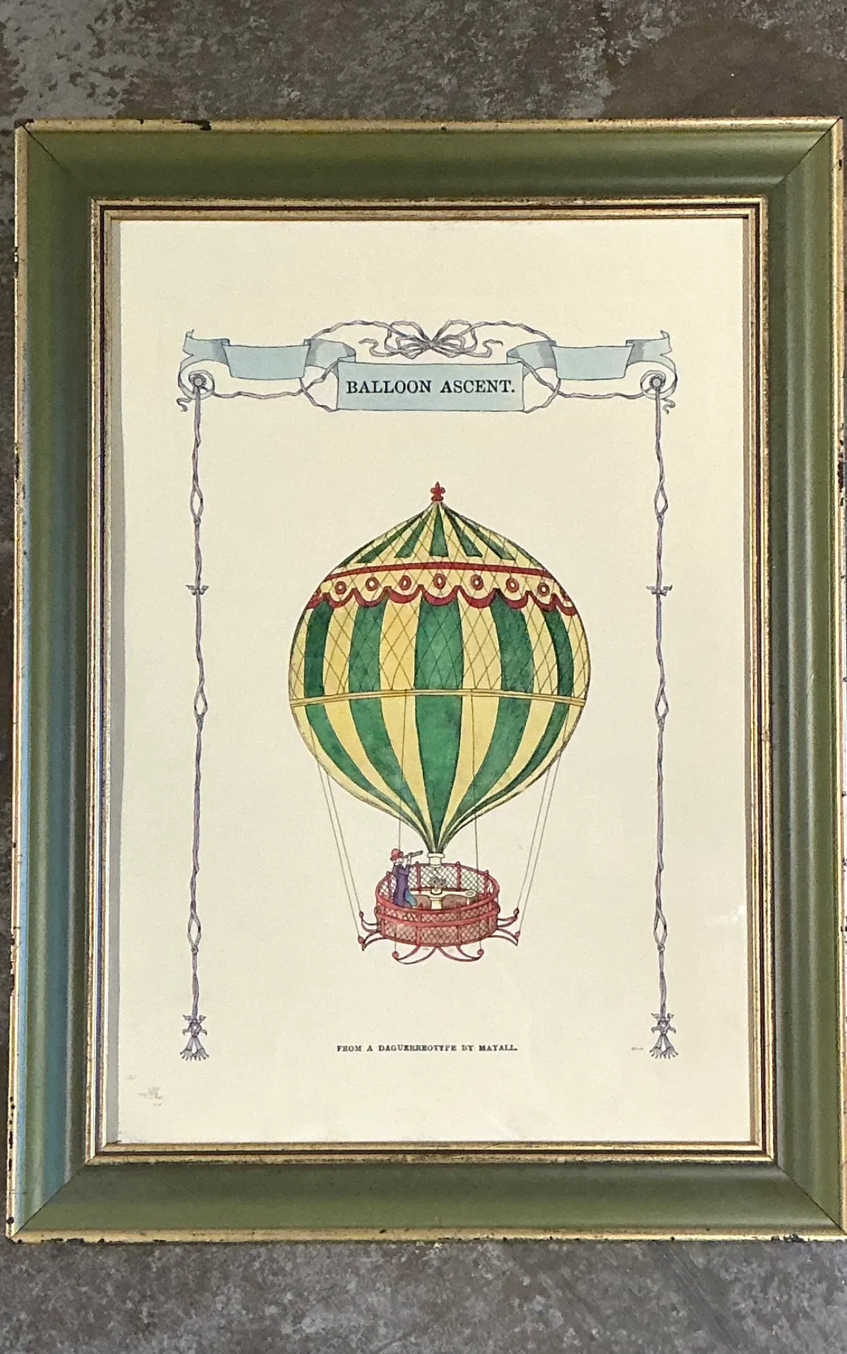 Vintage Framed Hot Air Balloon Print — additional photo 8