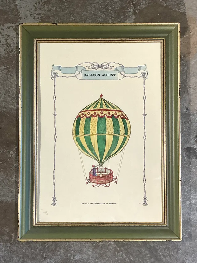 Vintage Framed Hot Air Balloon Print — additional photo 8