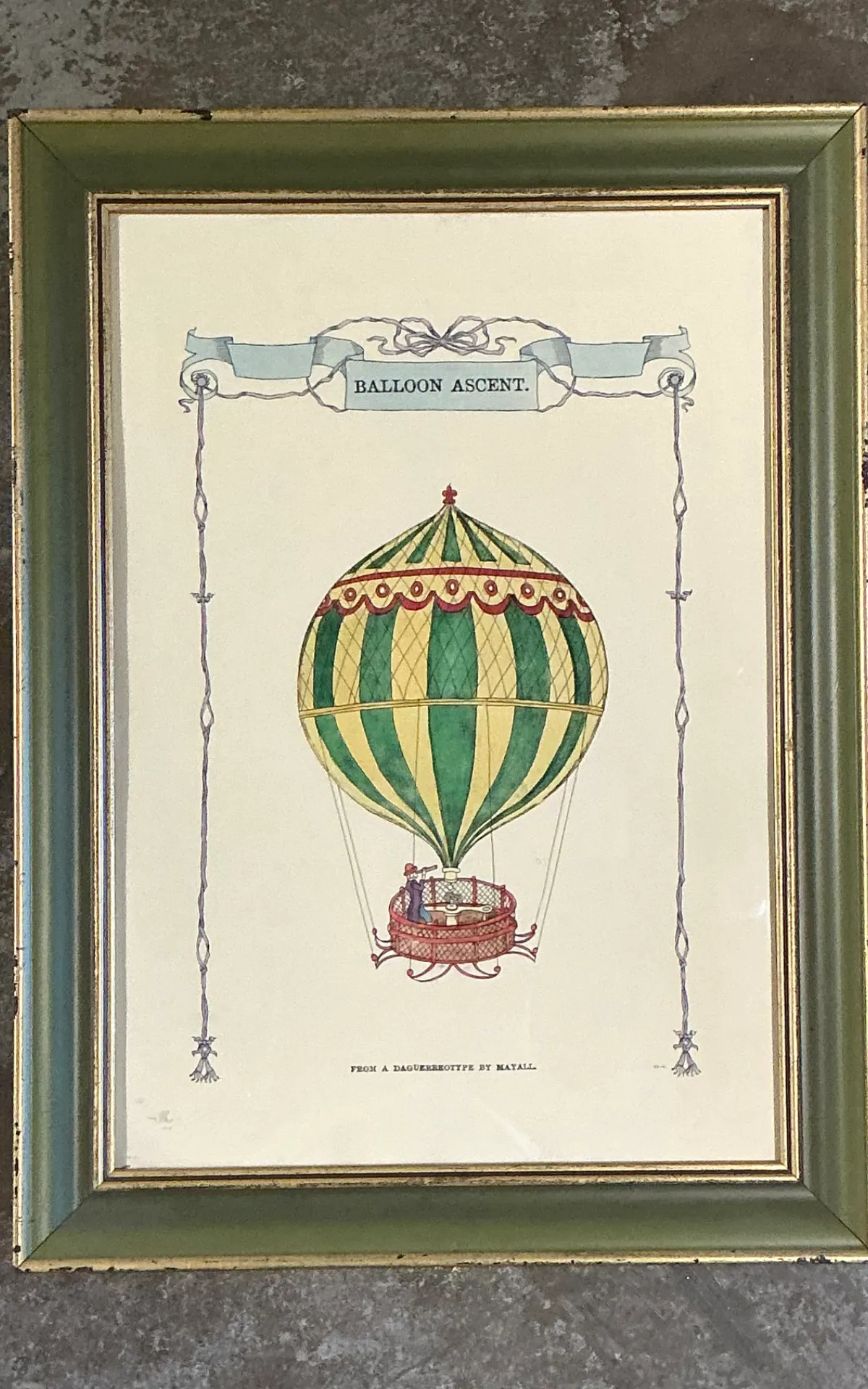 Vintage Framed Hot Air Balloon Print — additional photo 6