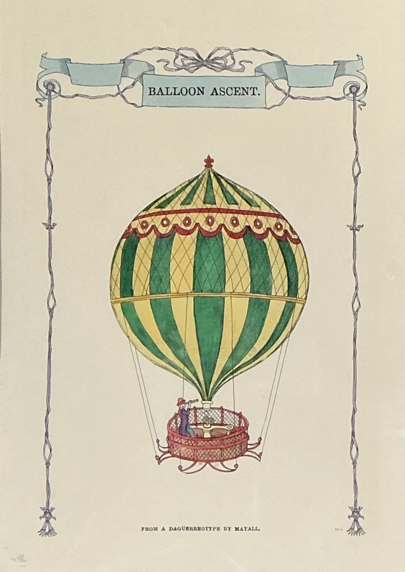 Vintage Framed Hot Air Balloon Print — additional photo 7