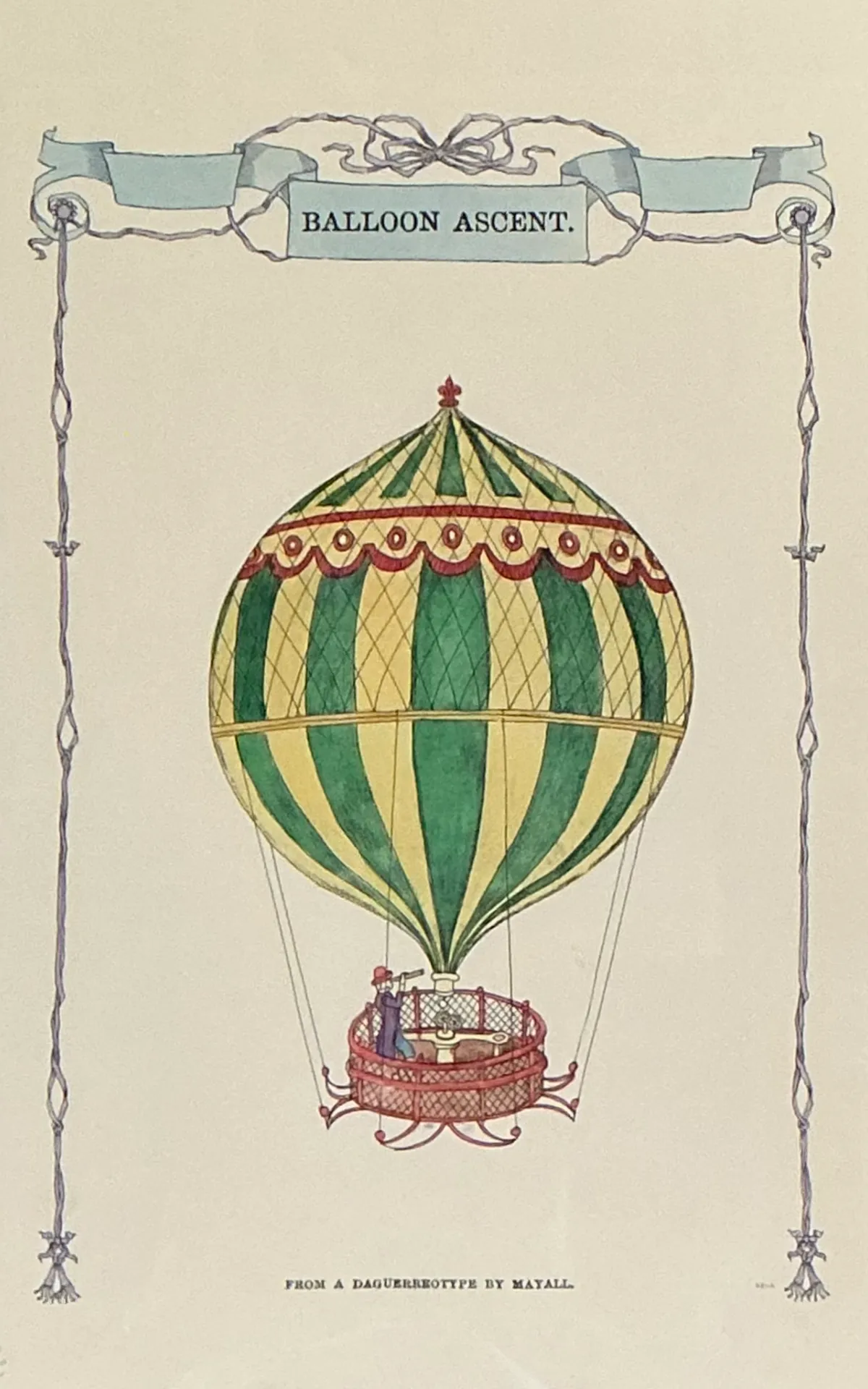 Vintage Framed Hot Air Balloon Print — additional photo 7