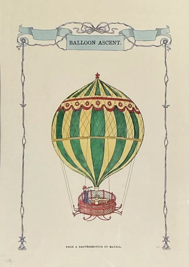 Vintage Framed Hot Air Balloon Print — additional photo 7