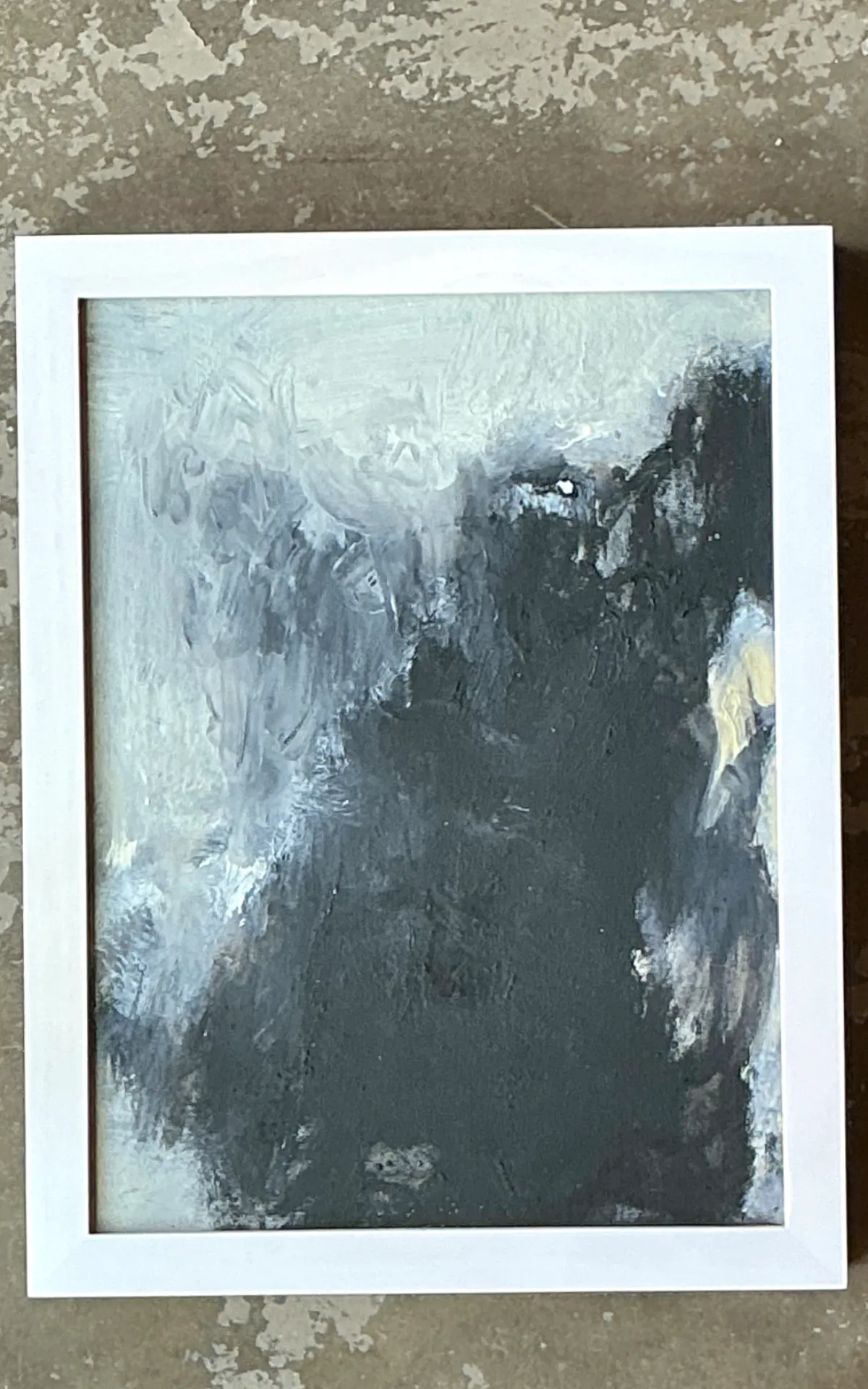 Vintage Black and White Abstract Expressionist Painting — additional photo 8