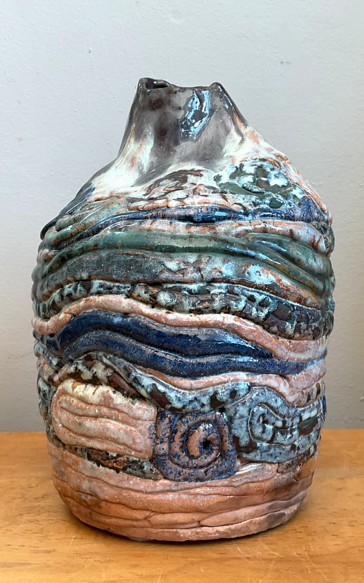 Vintage Abstract Ceramic Coil Vase — additional photo 6