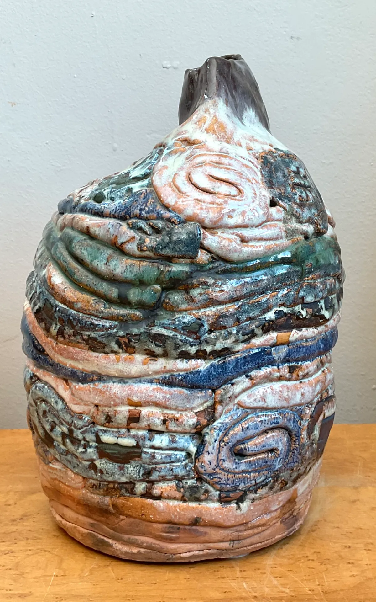 Vintage Abstract Ceramic Coil Vase — additional photo 5
