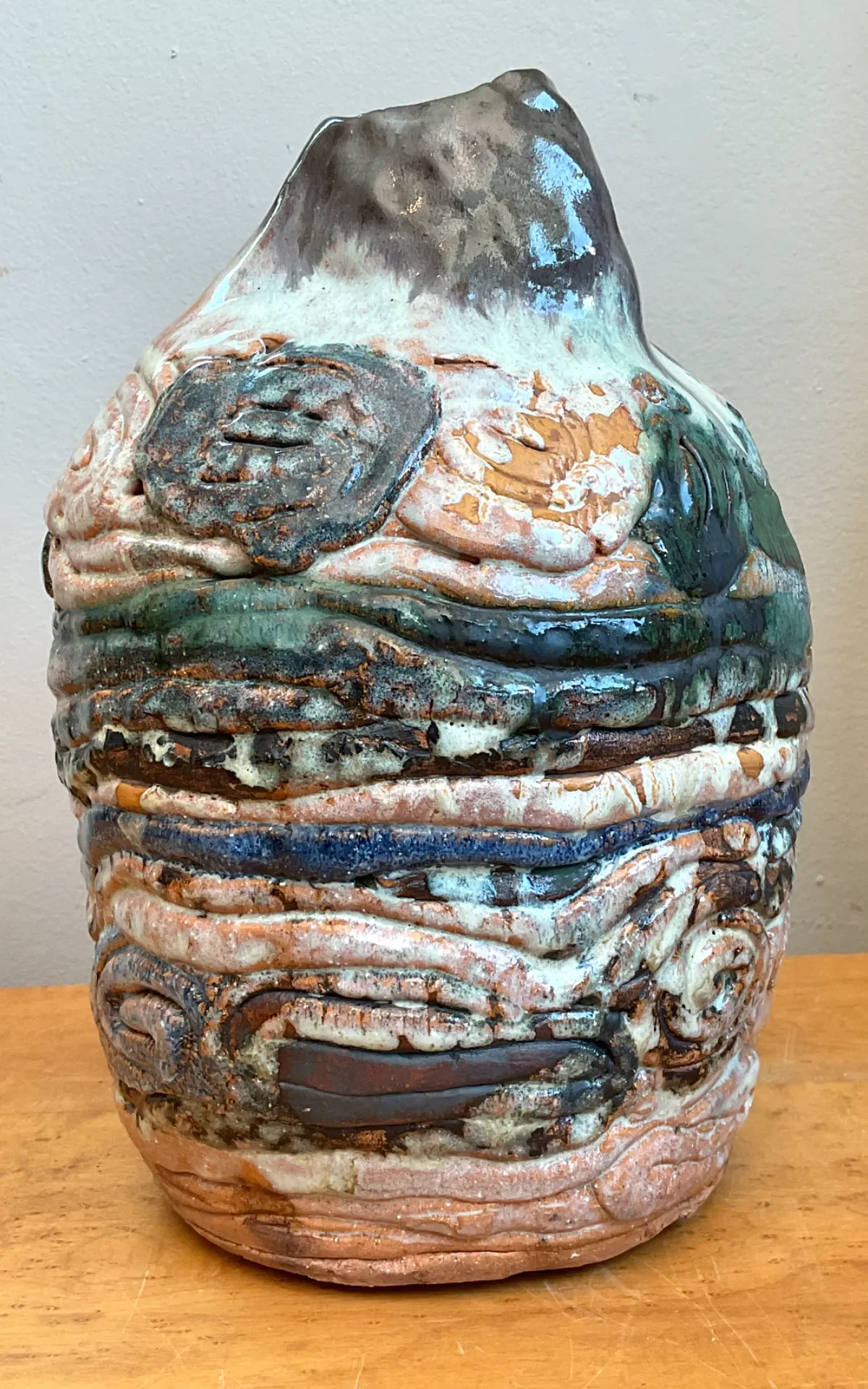 Vintage Abstract Ceramic Coil Vase — additional photo 7
