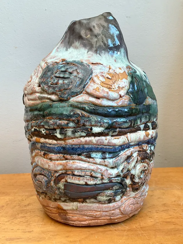 Vintage Abstract Ceramic Coil Vase — additional photo 7