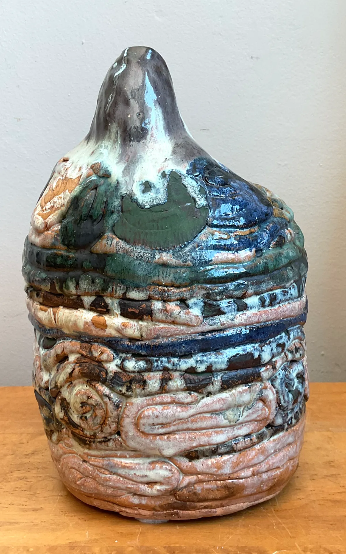 Vintage Abstract Ceramic Coil Vase — additional photo 3