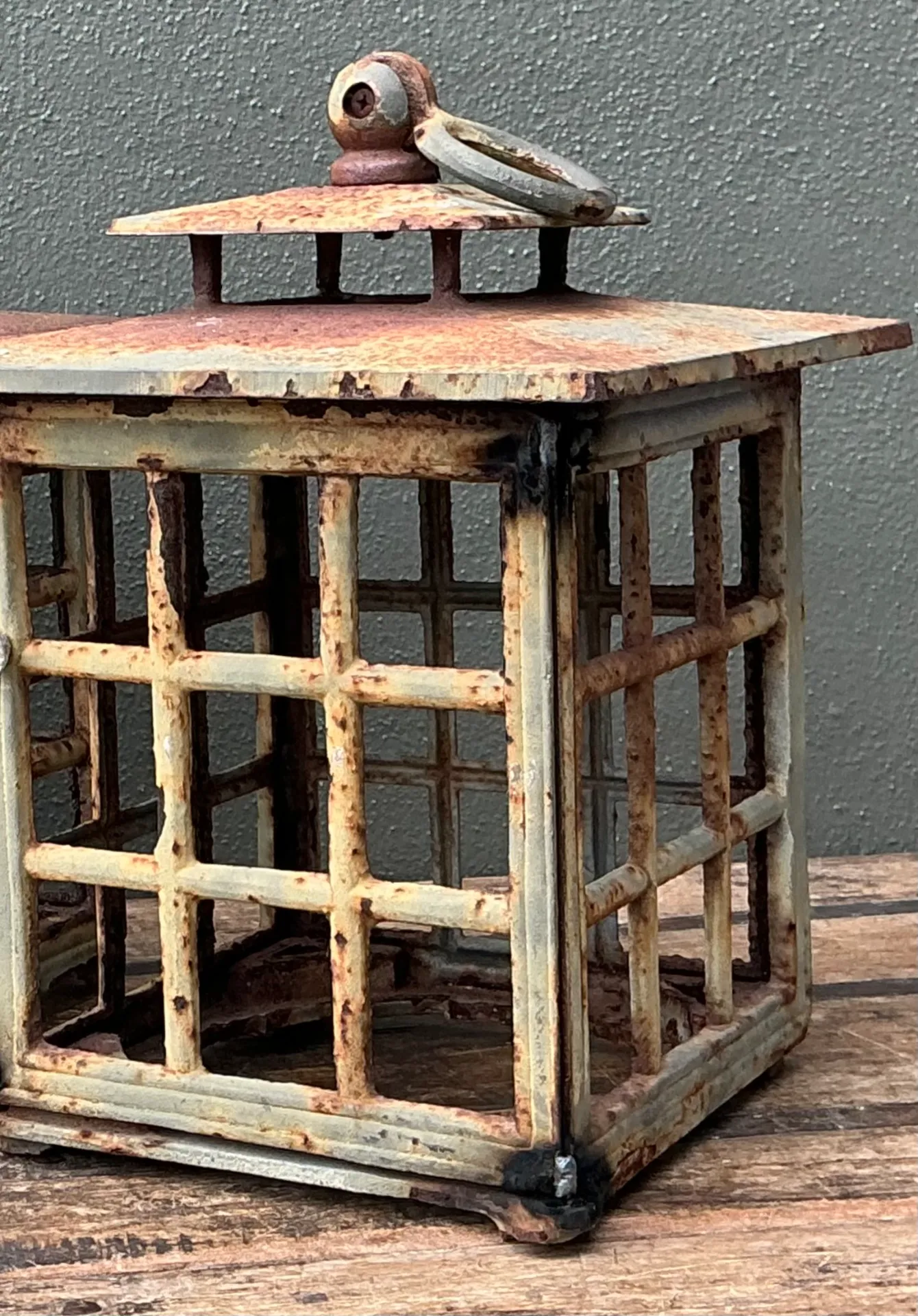 Vintage Rustic Metal Lanterns - A Pair — additional photo 5