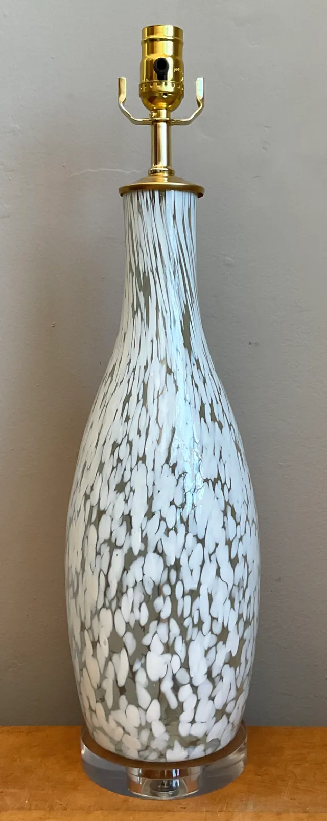 Vintage Speckled Glass Table Lamp — additional photo 5