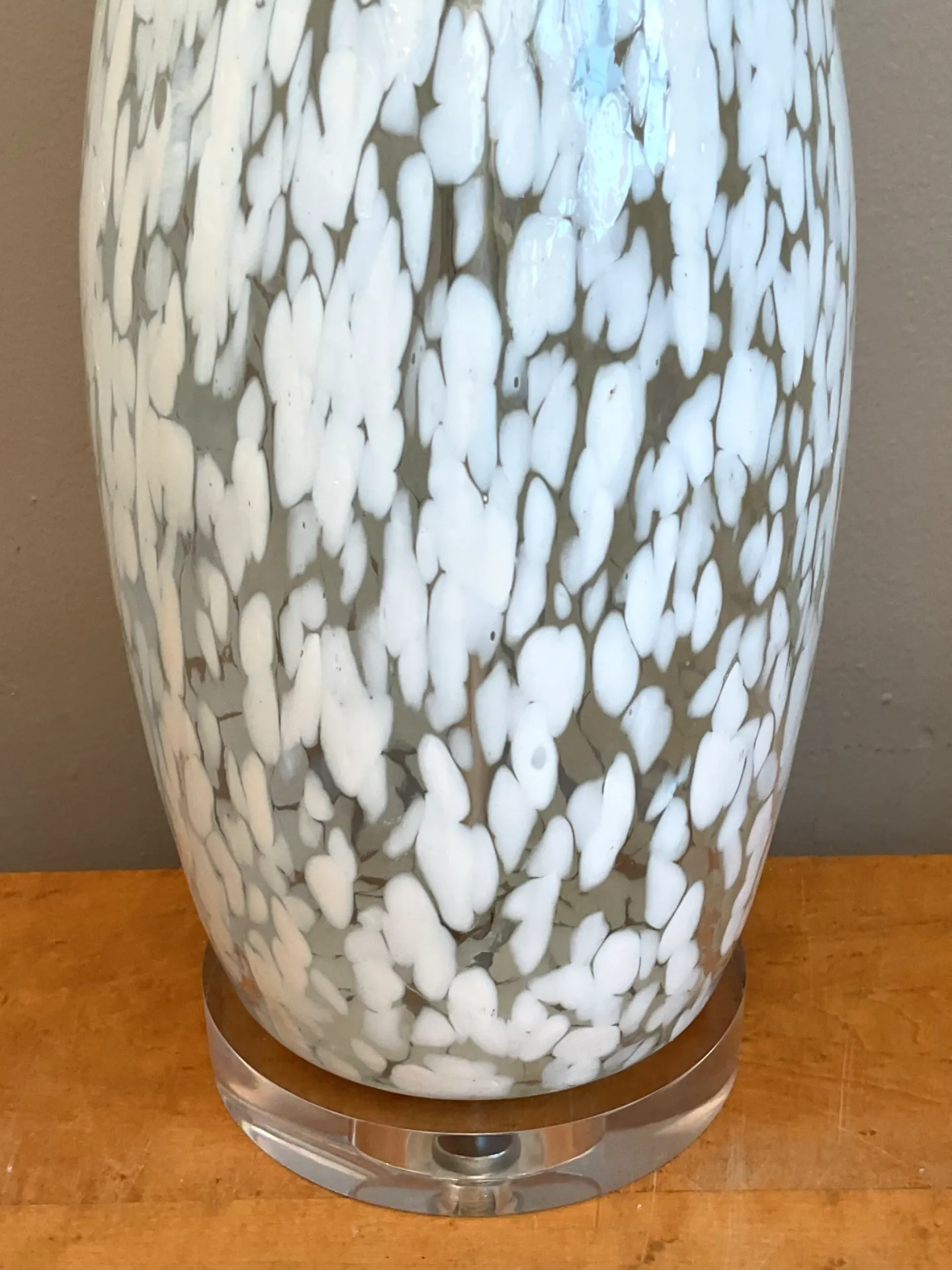 Vintage Speckled Glass Table Lamp — additional photo 2