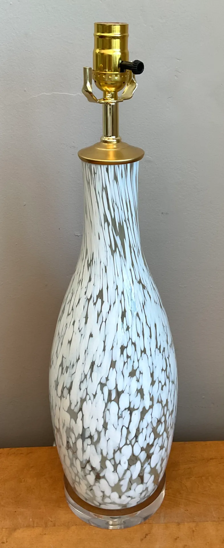 Vintage Speckled Glass Table Lamp — additional photo 4