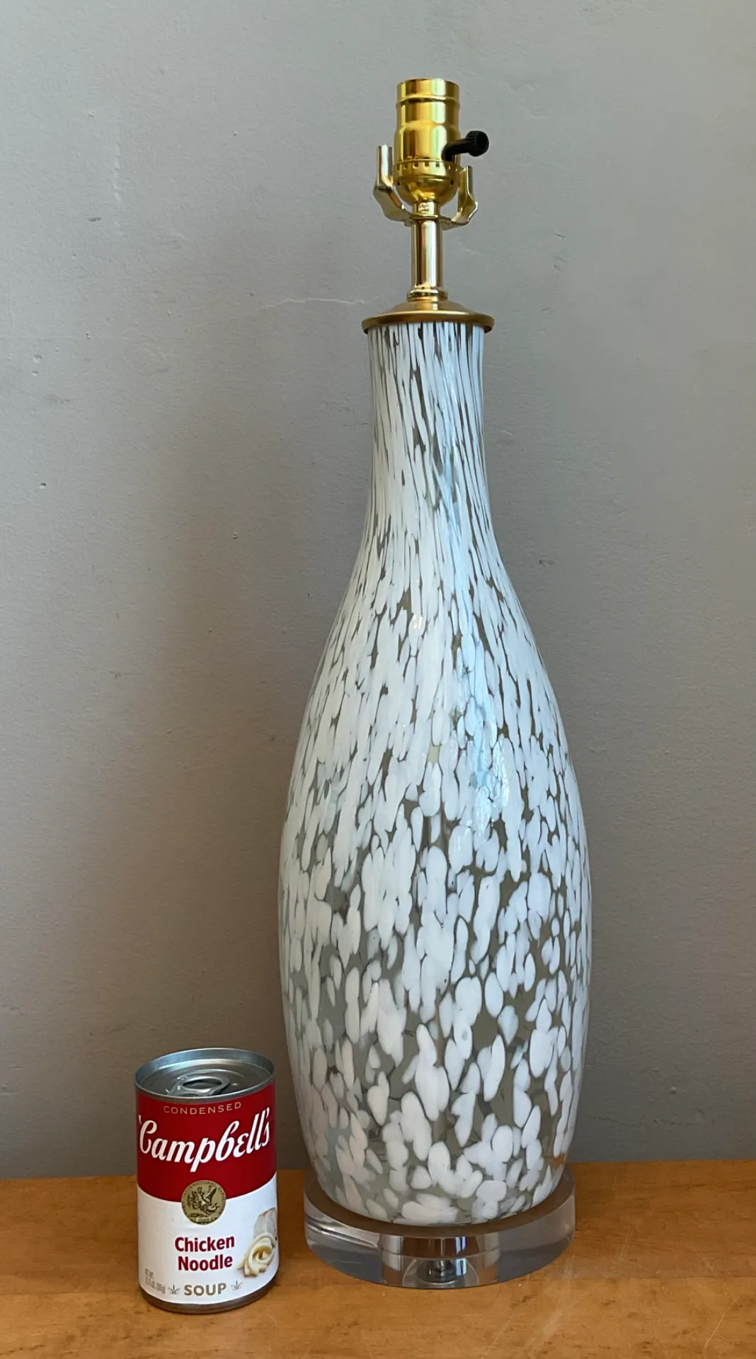 Vintage Speckled Glass Table Lamp — additional photo 3