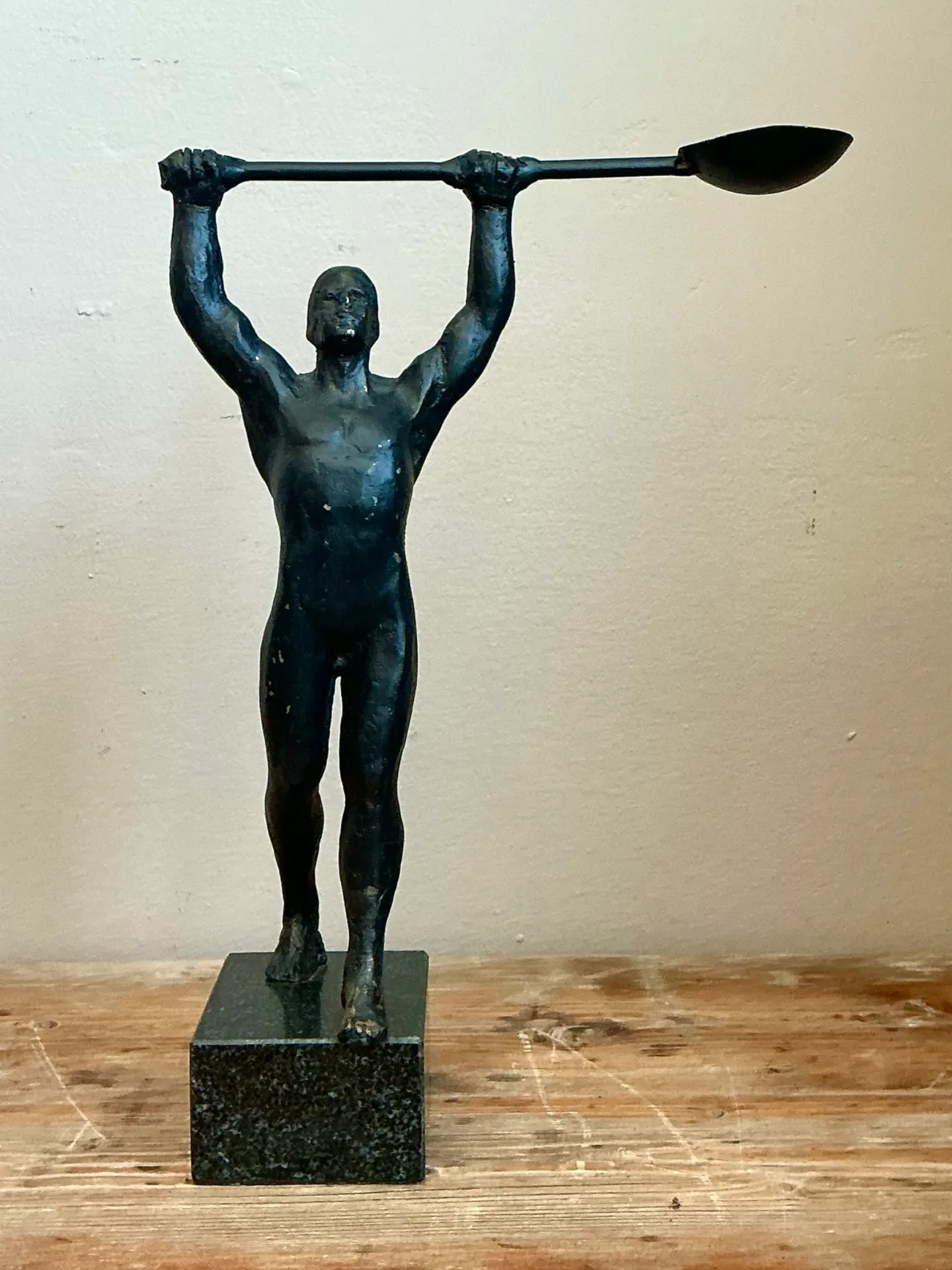 Vintage Metal Athlete Figurine — additional photo 2
