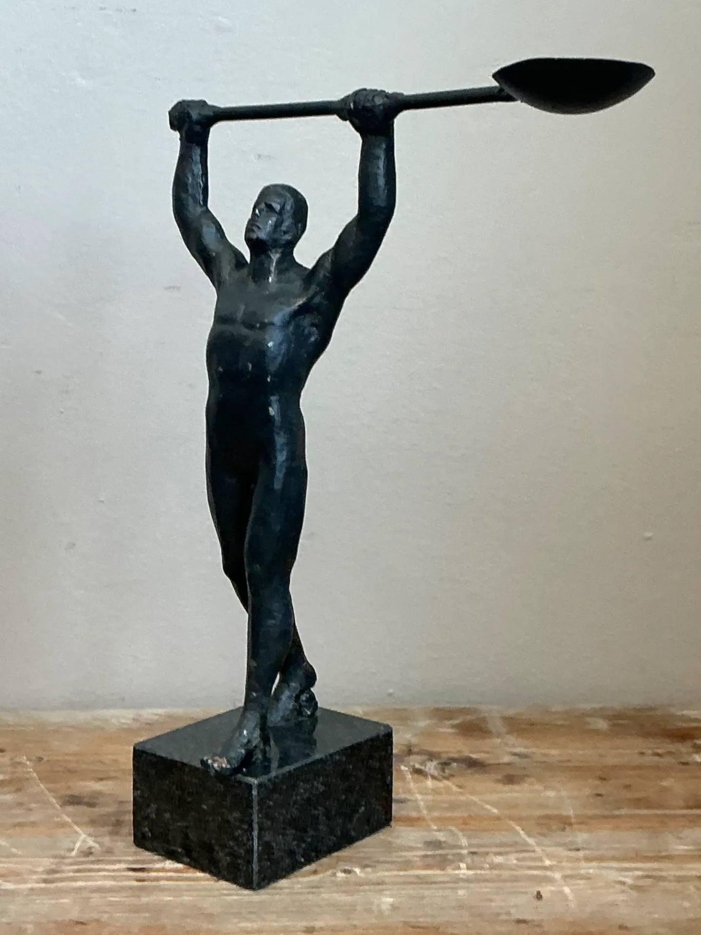 Vintage Metal Athlete Figurine — additional photo 5