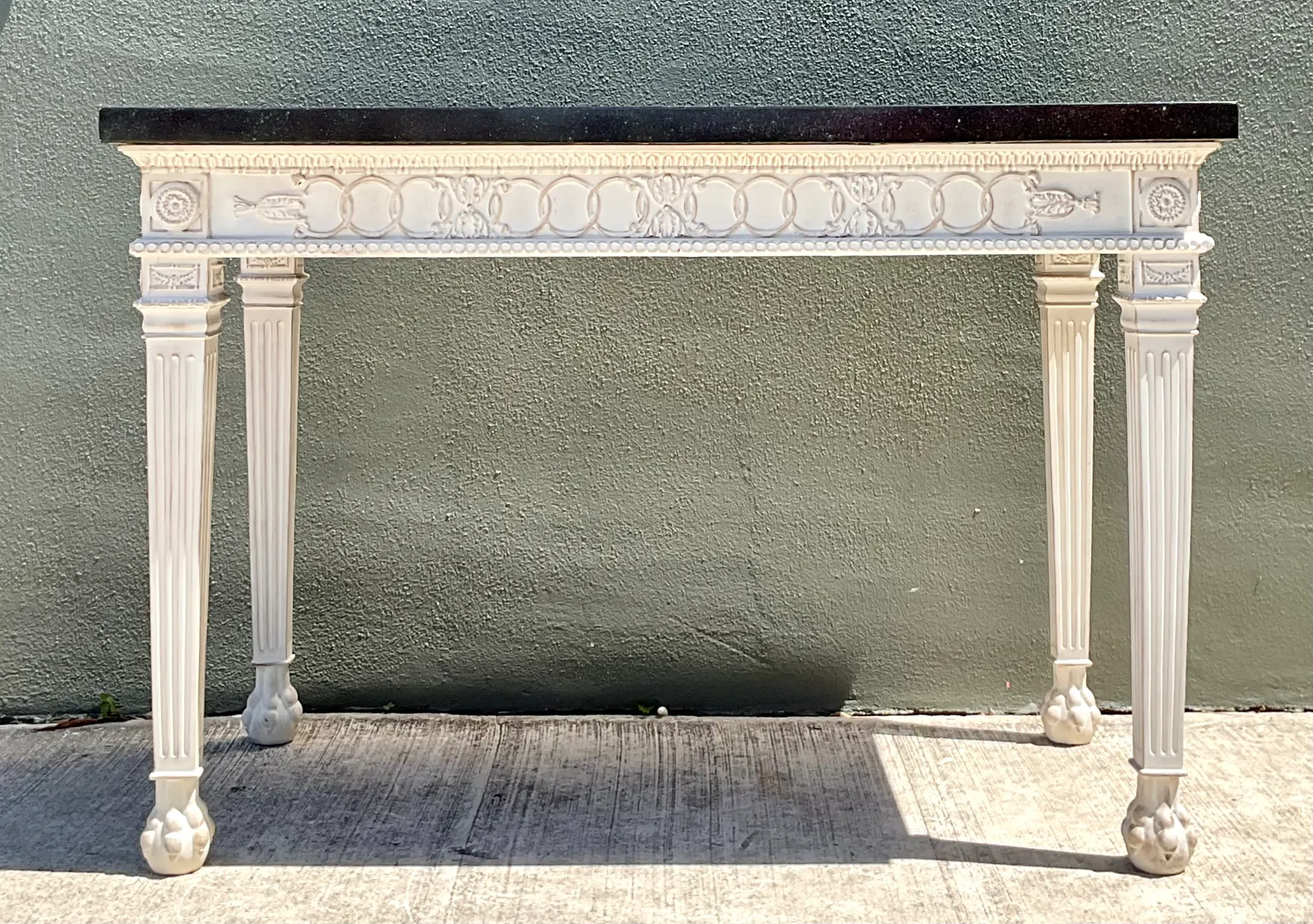 Vintage Stone and Wood Console Table — additional photo 3