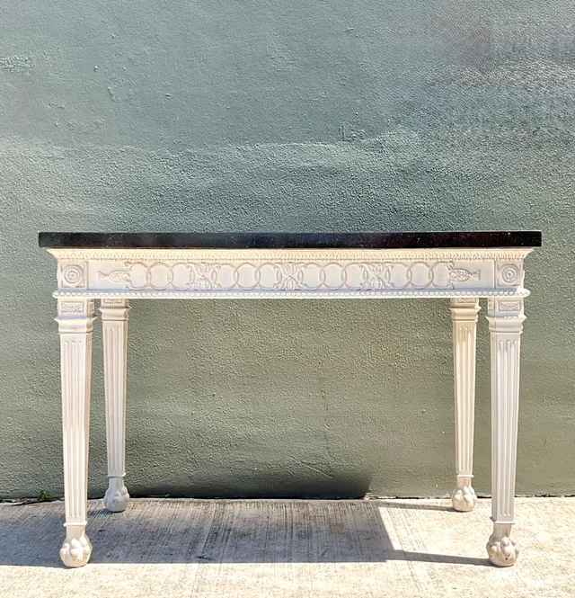 Vintage Stone and Wood Console Table — additional photo 1
