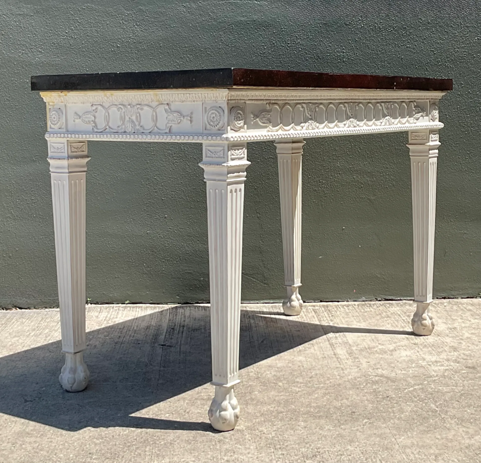 Vintage Stone and Wood Console Table — additional photo 5