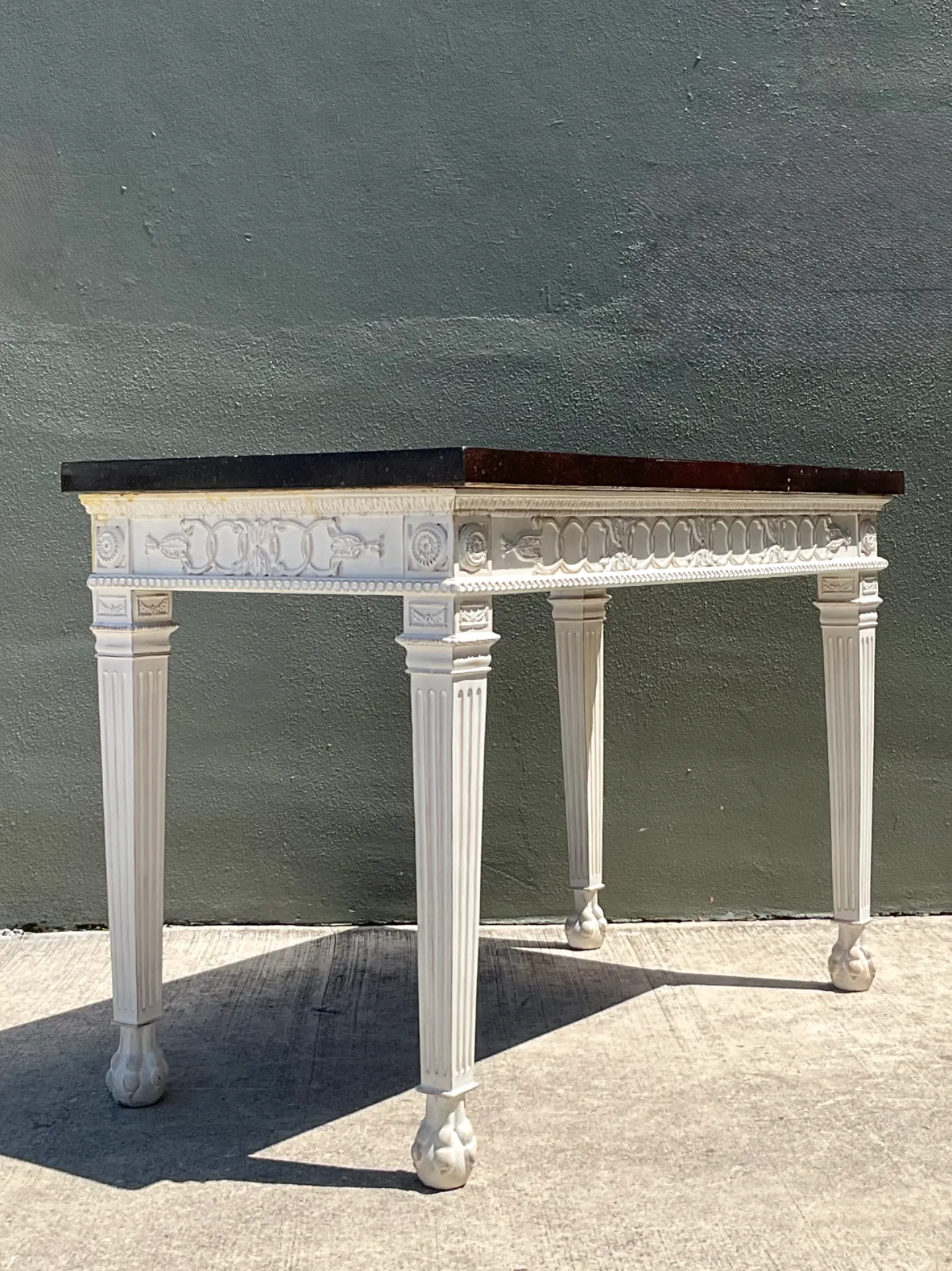 Vintage Stone and Wood Console Table — additional photo 2