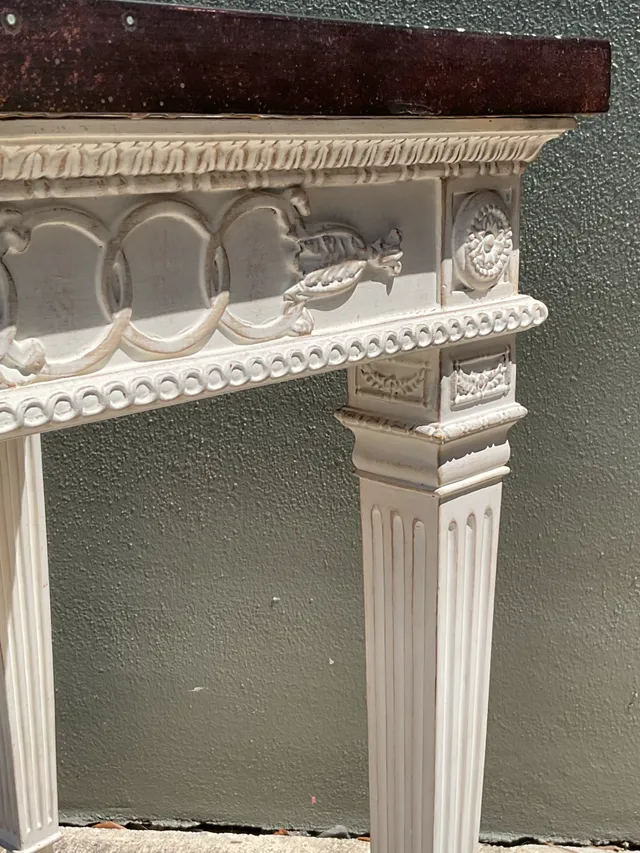 Vintage Stone and Wood Console Table — additional photo 7