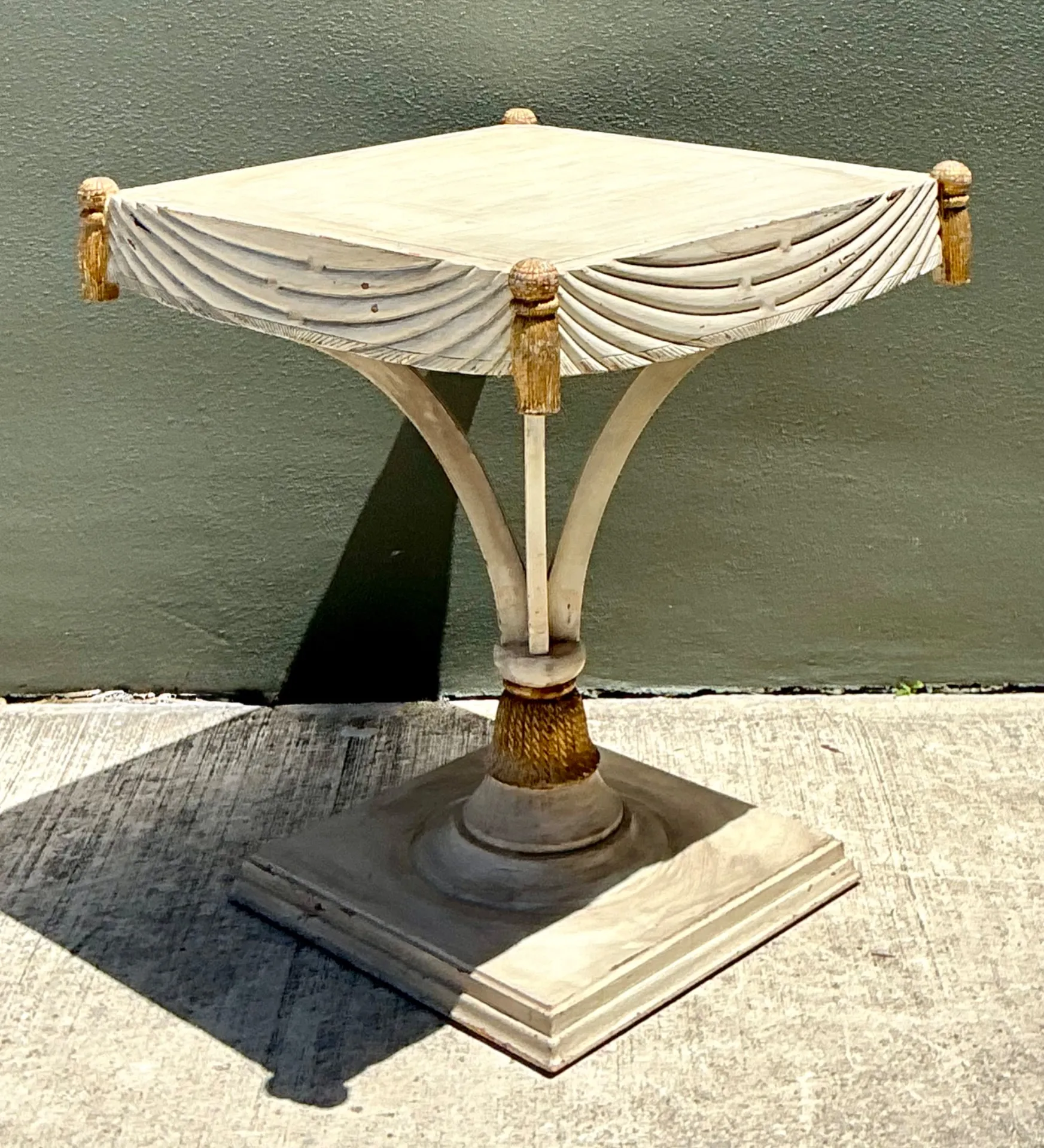 Vintage Carved Tassel Accent Table — additional photo 8
