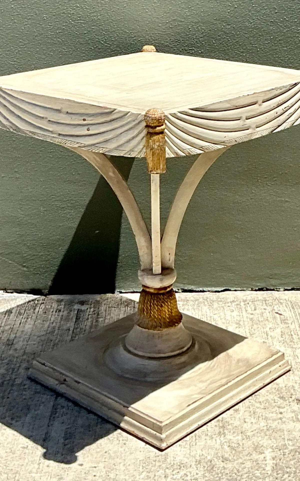 Vintage Carved Tassel Accent Table — additional photo 8
