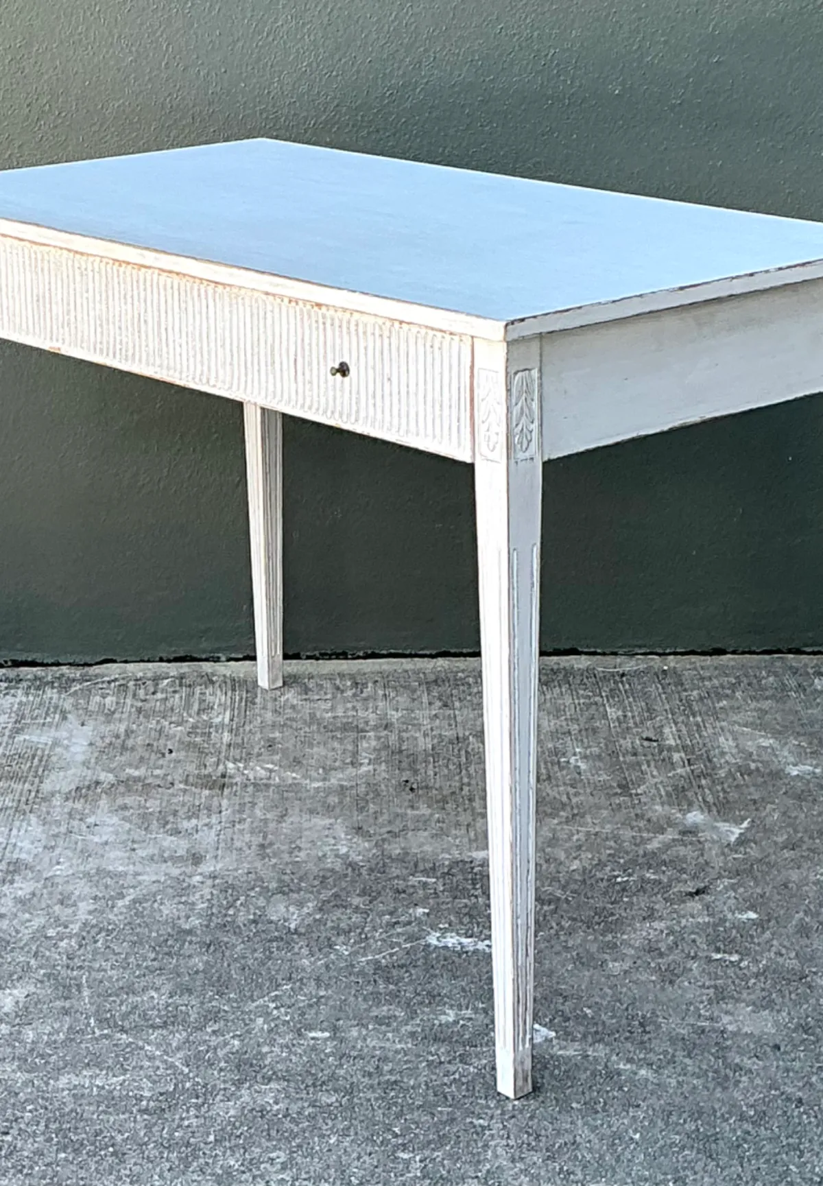 Vintage Painted Wood Writing Desk — additional photo 5