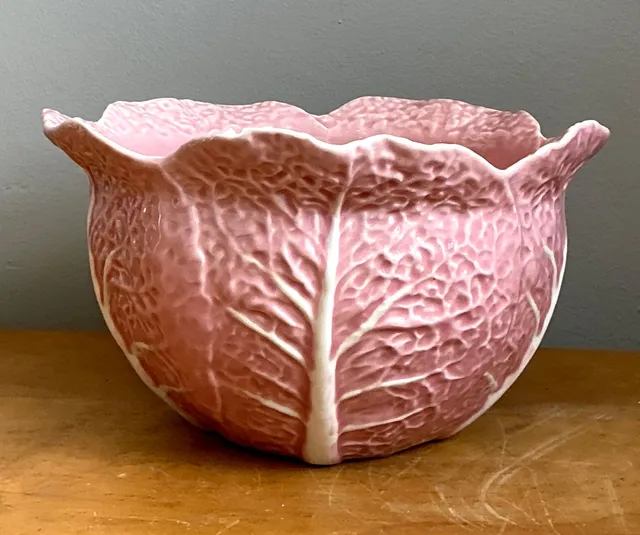 Vintage Bordallo Pinheiro Pink Cabbage Leaf Bowl — additional photo 8
