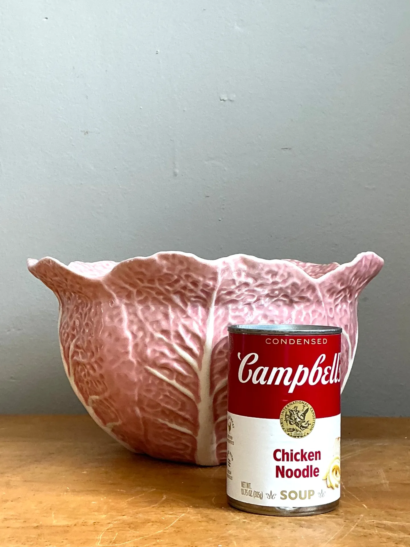 Vintage Bordallo Pinheiro Pink Cabbage Leaf Bowl — additional photo 2