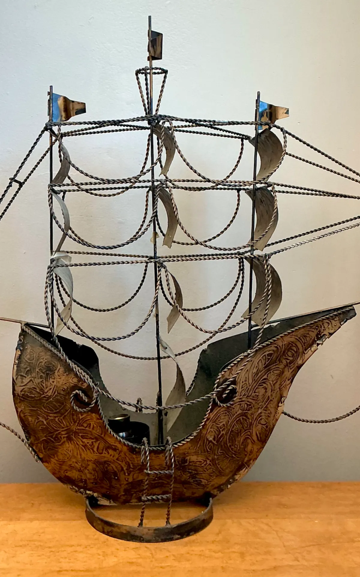 Vintage Monumental Iron Nautical Ship Lamp — additional photo 7