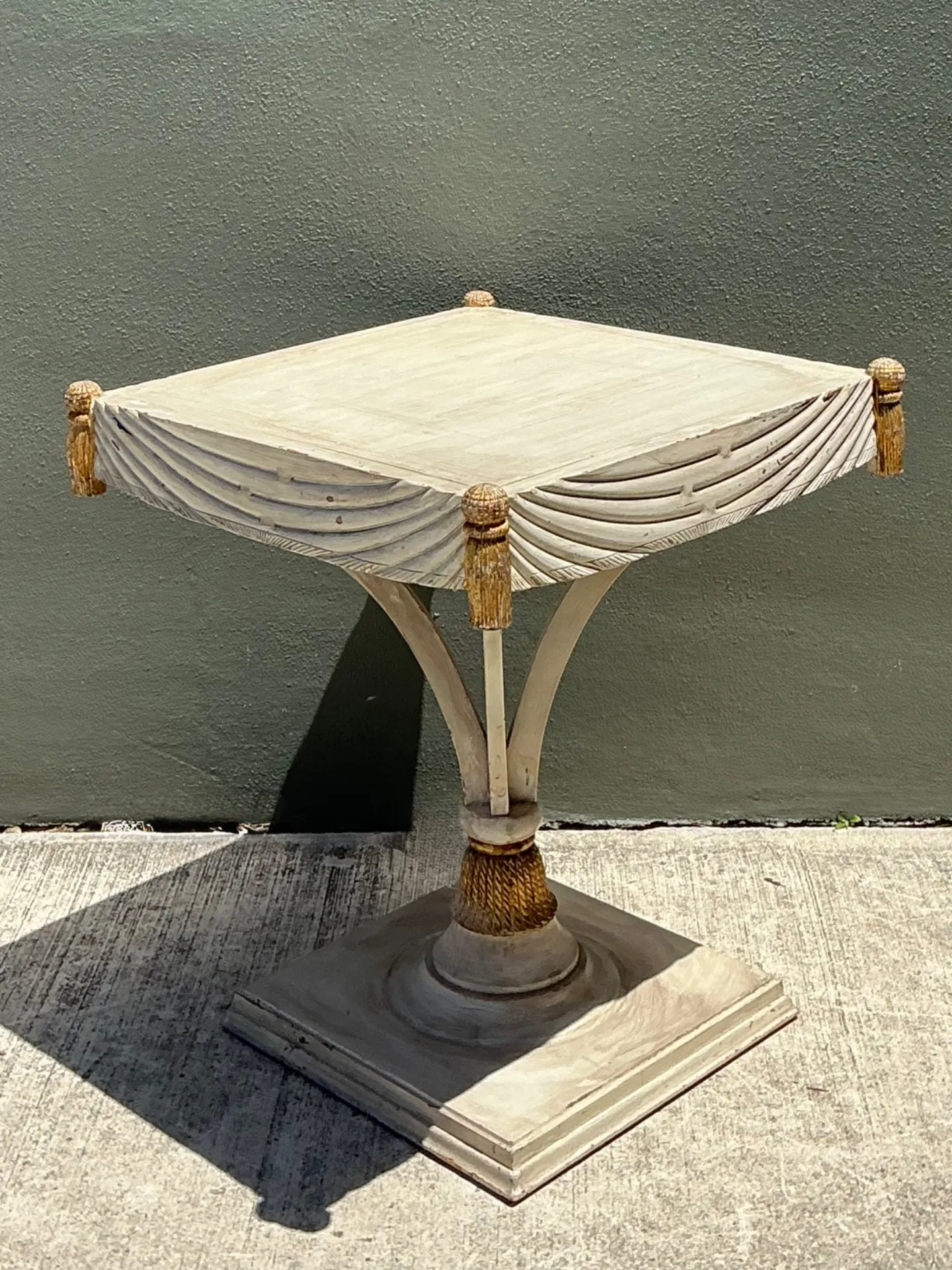 Vintage Carved Tassel Accent Table — additional photo 5