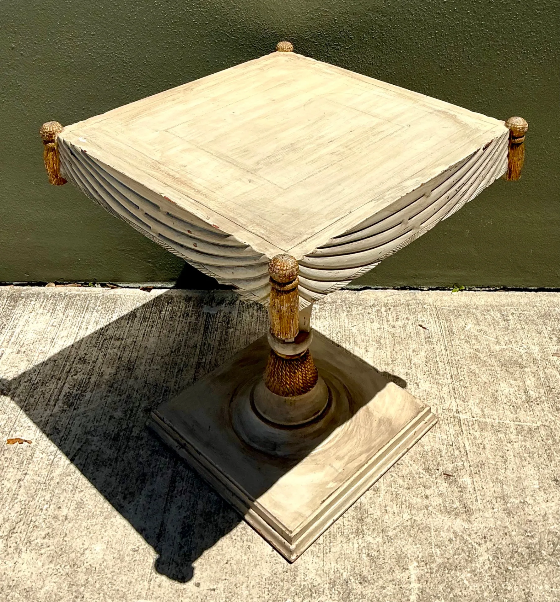 Vintage Carved Tassel Accent Table — additional photo 7
