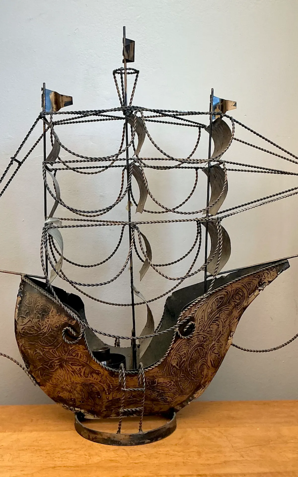 Vintage Monumental Iron Nautical Ship Lamp — additional photo 6