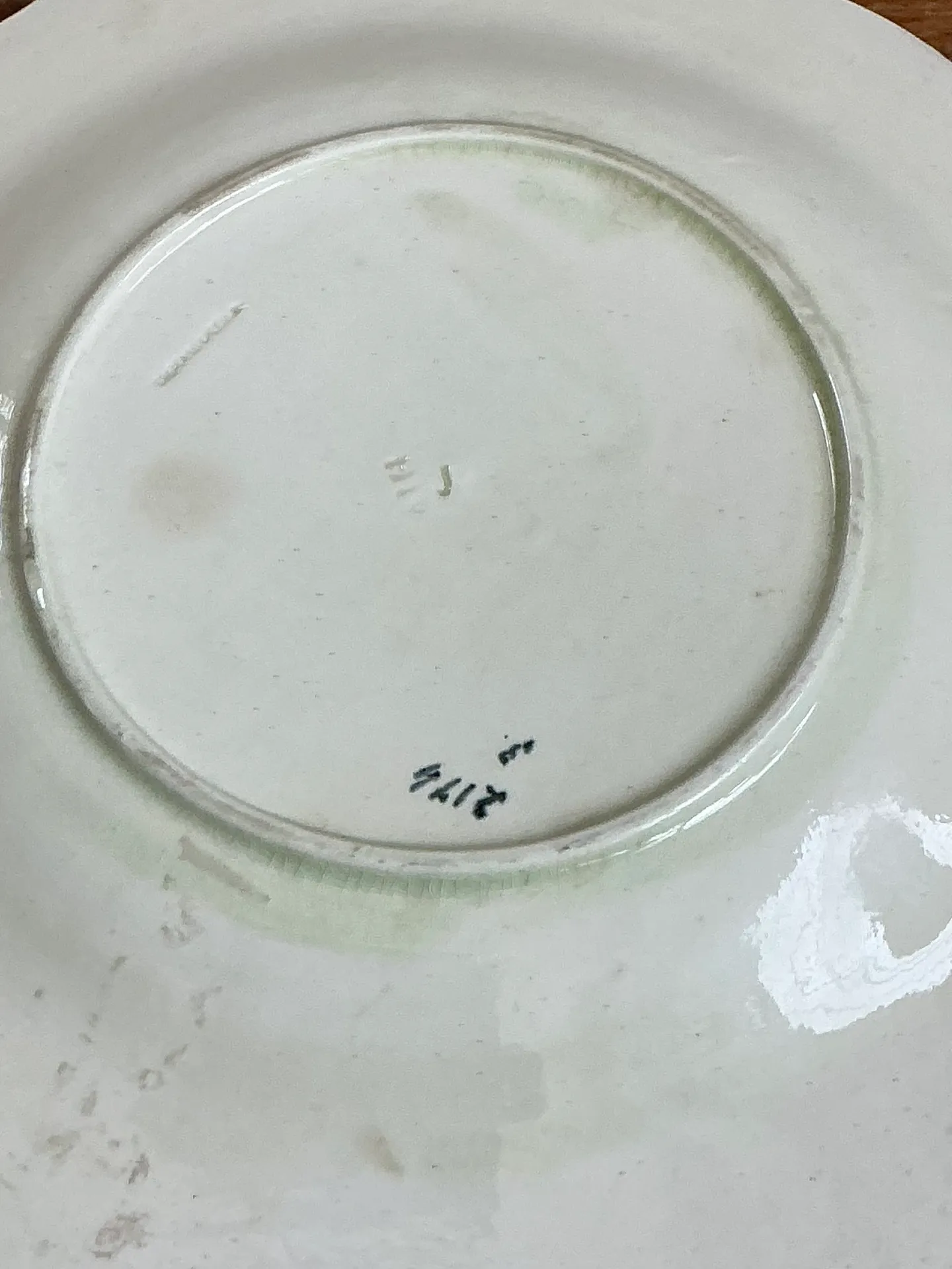 Vintage Majolica Leaf and Blossom Plate — additional photo 6
