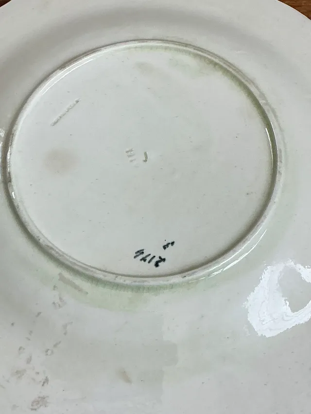 Vintage Majolica Leaf and Blossom Plate — additional photo 6