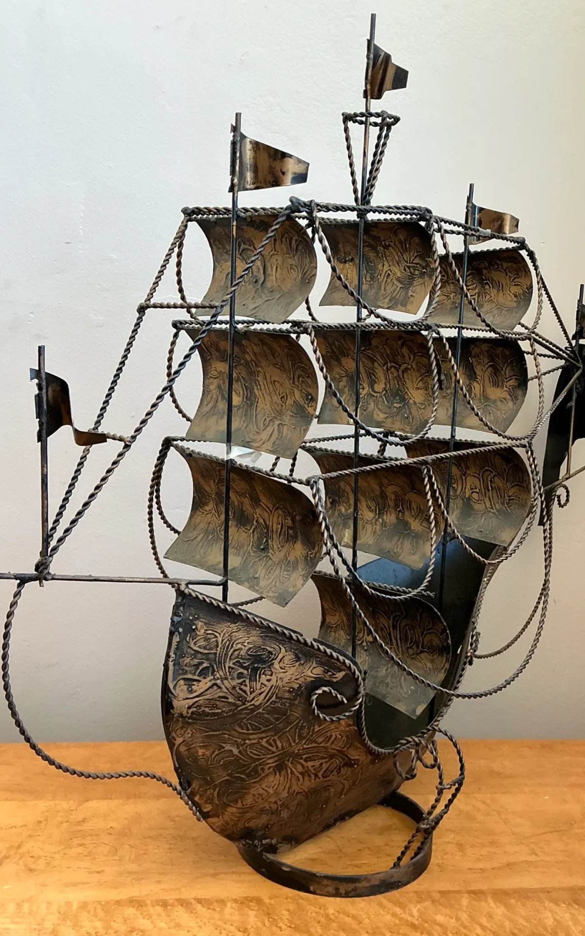 Vintage Monumental Iron Nautical Ship Lamp — additional photo 4
