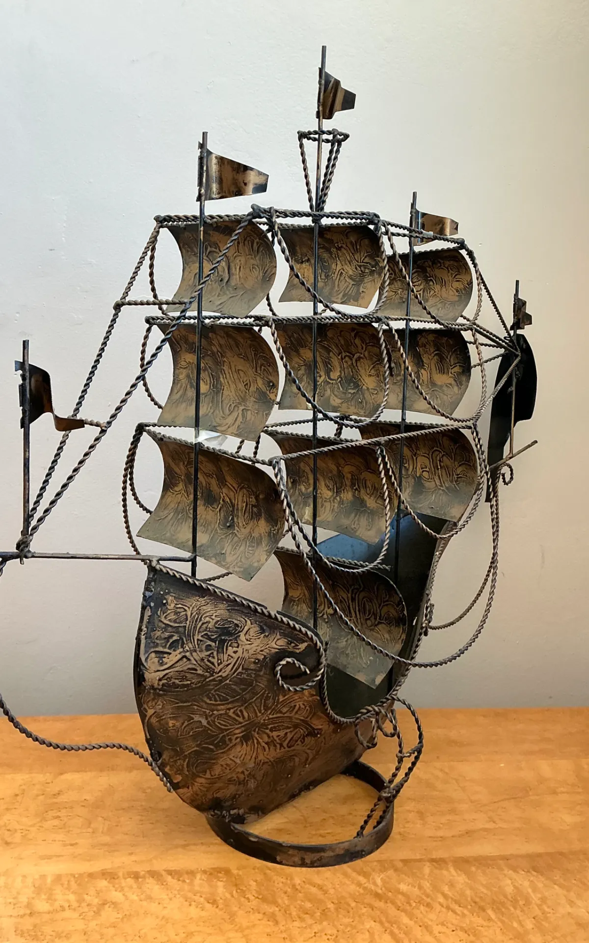Vintage Monumental Iron Nautical Ship Lamp — additional photo 1