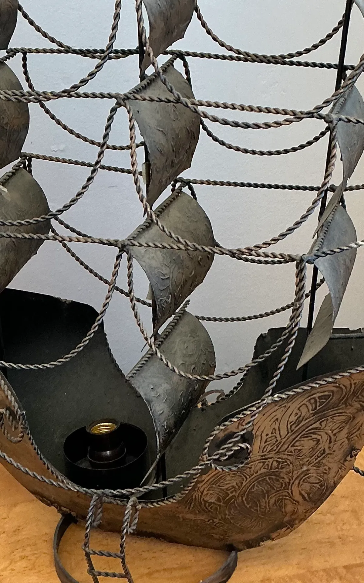 Vintage Monumental Iron Nautical Ship Lamp — additional photo 3