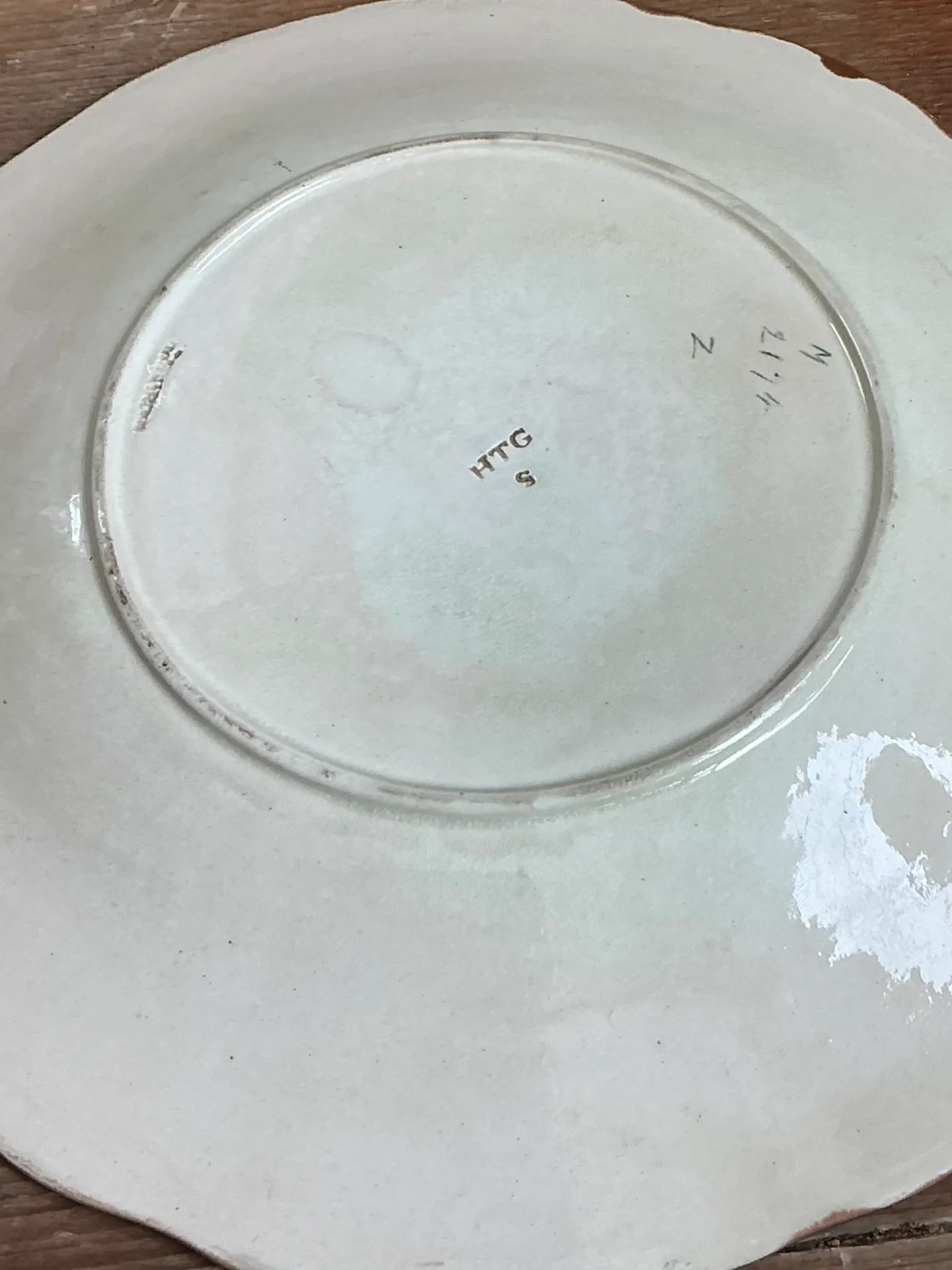 Vintage Majolica Leaf and Blossom Plate — additional photo 5