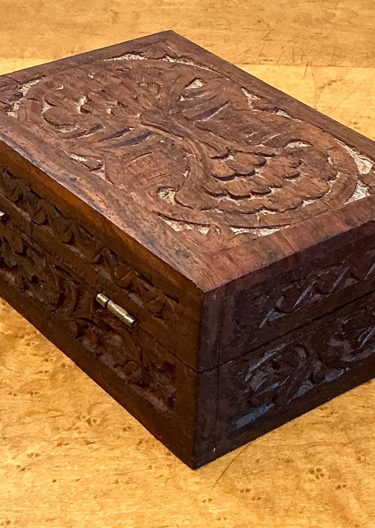 Vintage Carved Wood Trinket Box — additional photo 6