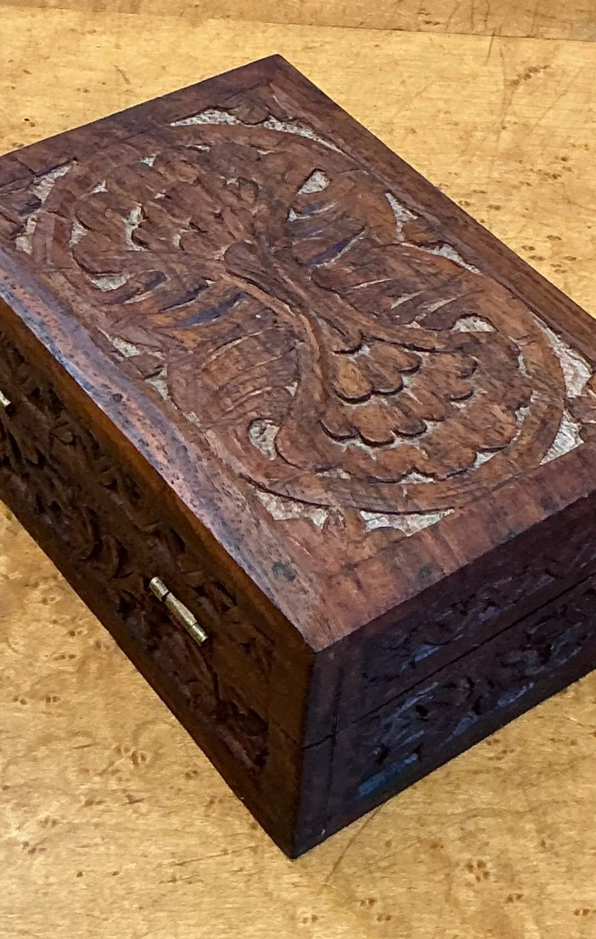 Vintage Carved Wood Trinket Box — additional photo 8