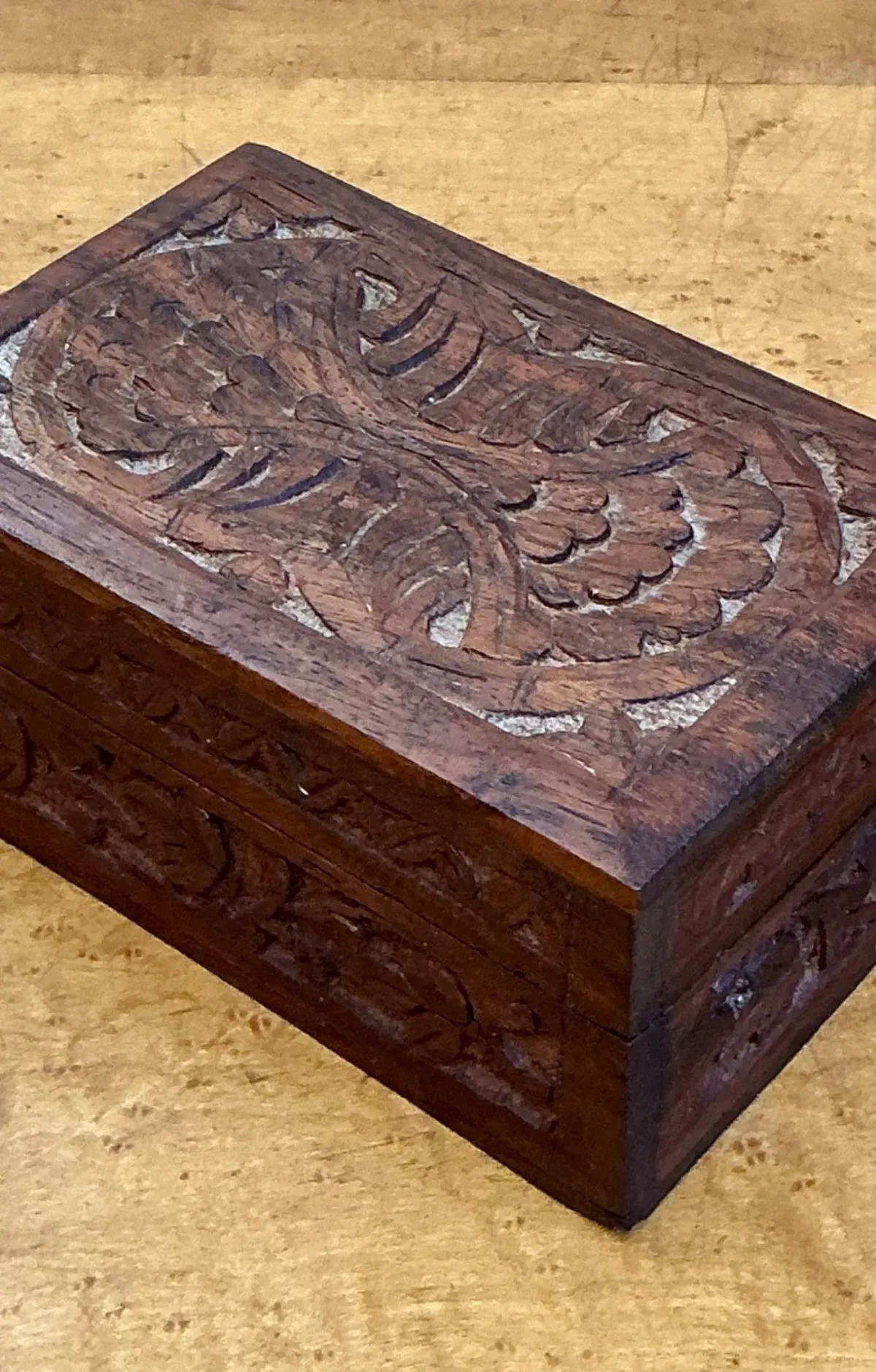 Vintage Carved Wood Trinket Box — additional photo 7