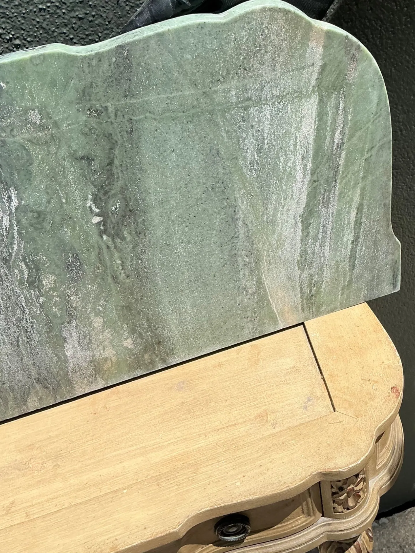 Vintage Marble Top Carved Console Wall Table — additional photo 3