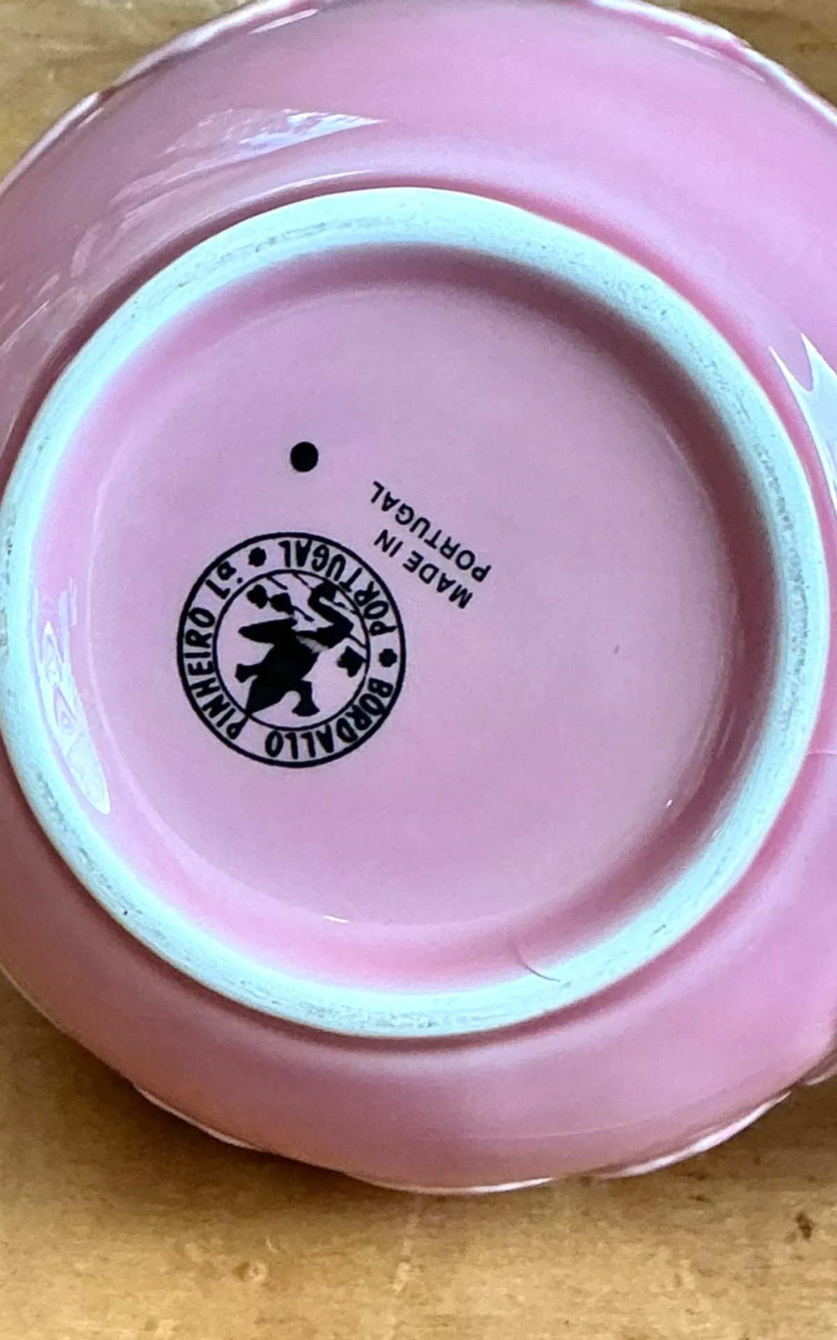 Vintage Bordallo Pinheiro Pink Cabbage Leaf Ceramic Bowls - Set of 6 — additional photo 8