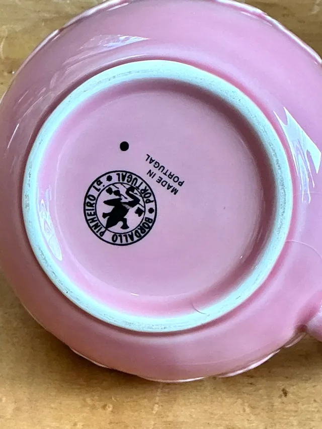 Vintage Bordallo Pinheiro Pink Cabbage Leaf Ceramic Bowls - Set of 6 — additional photo 8
