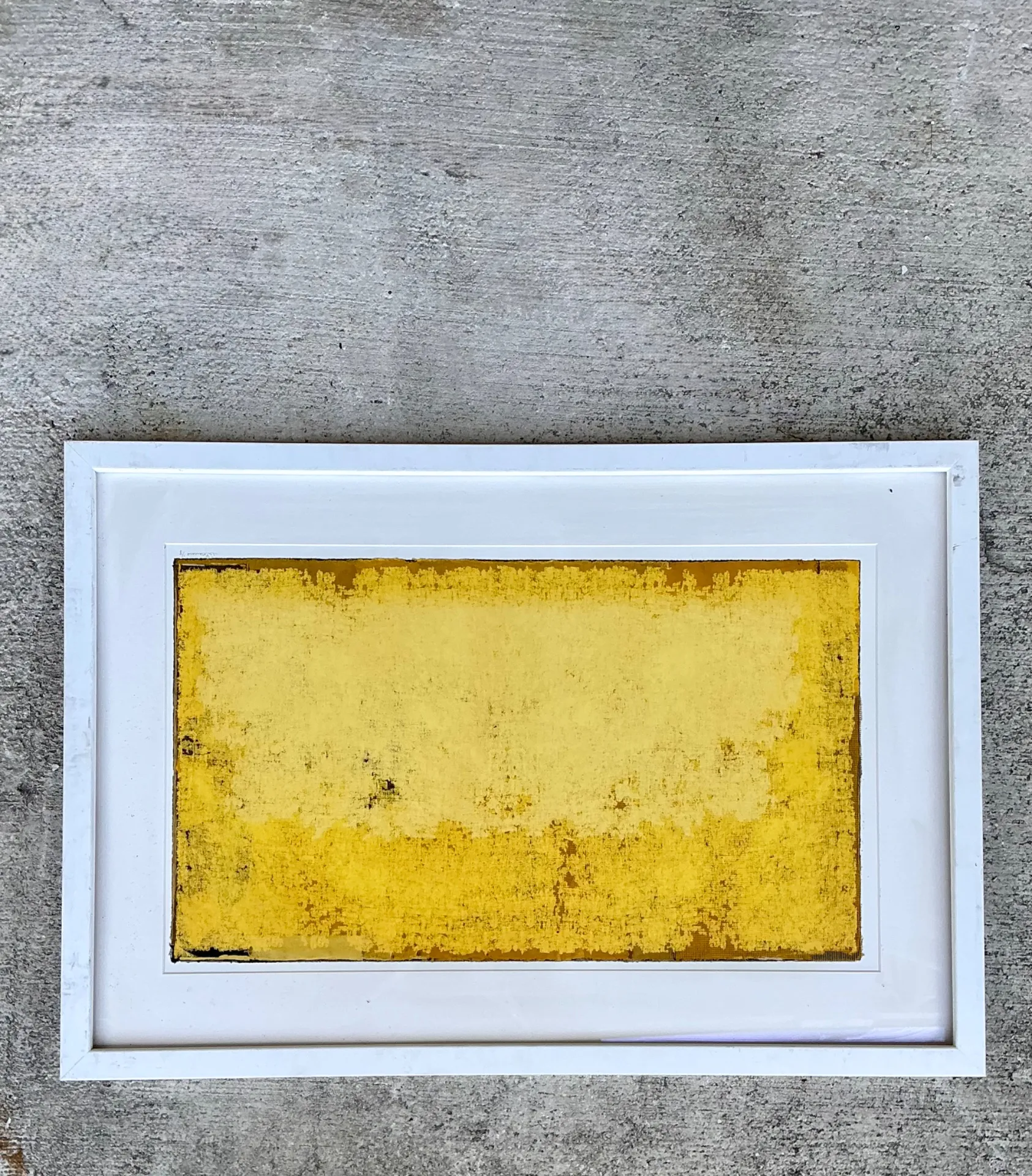 Framed Yellow Abstract Art Print — additional photo 2