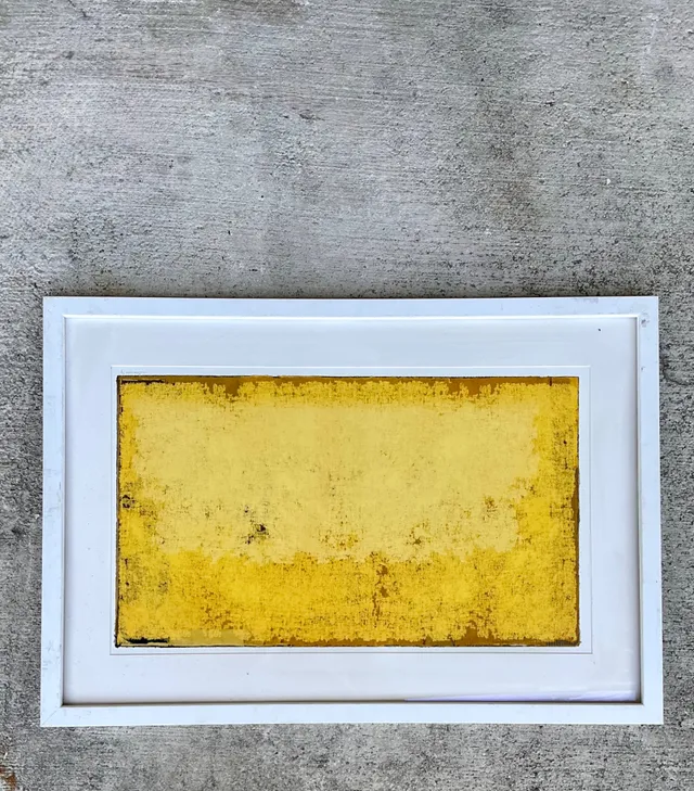 Framed Yellow Abstract Art Print — additional photo 2