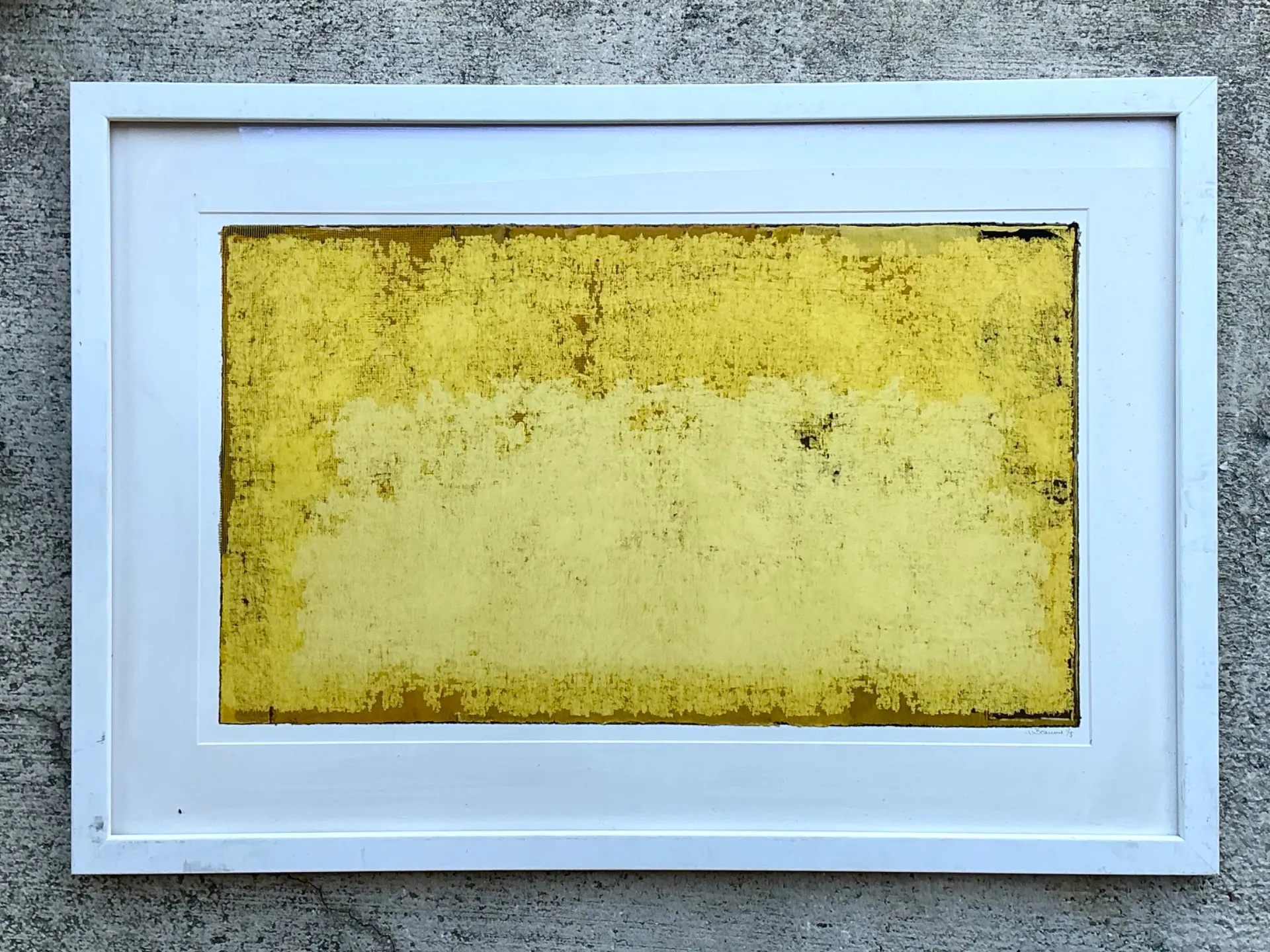 Framed Yellow Abstract Art Print — additional photo 1